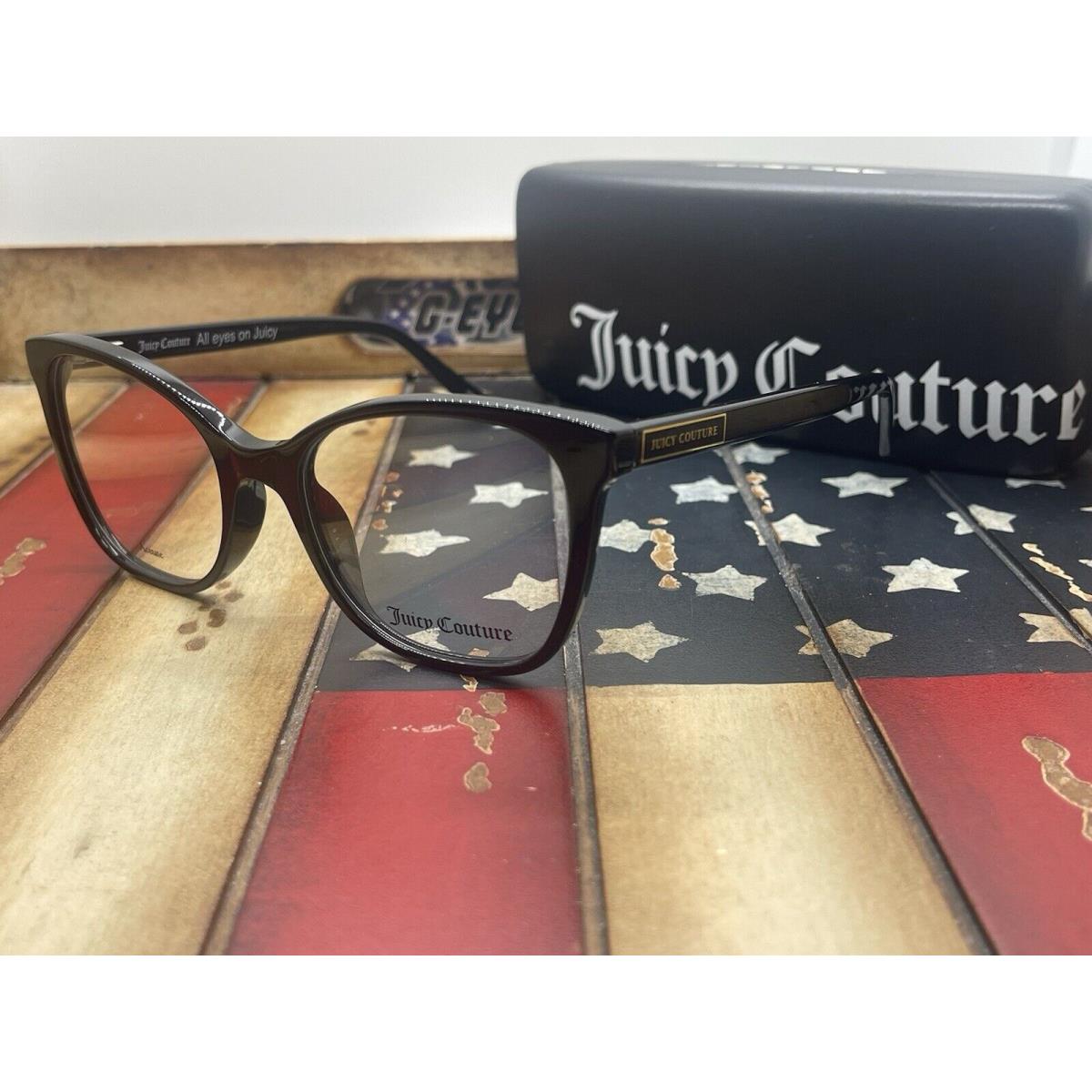 Juicy Couture Eyeglasses JU217 0807 Black Acetate 51mm Frame Option To Add RX