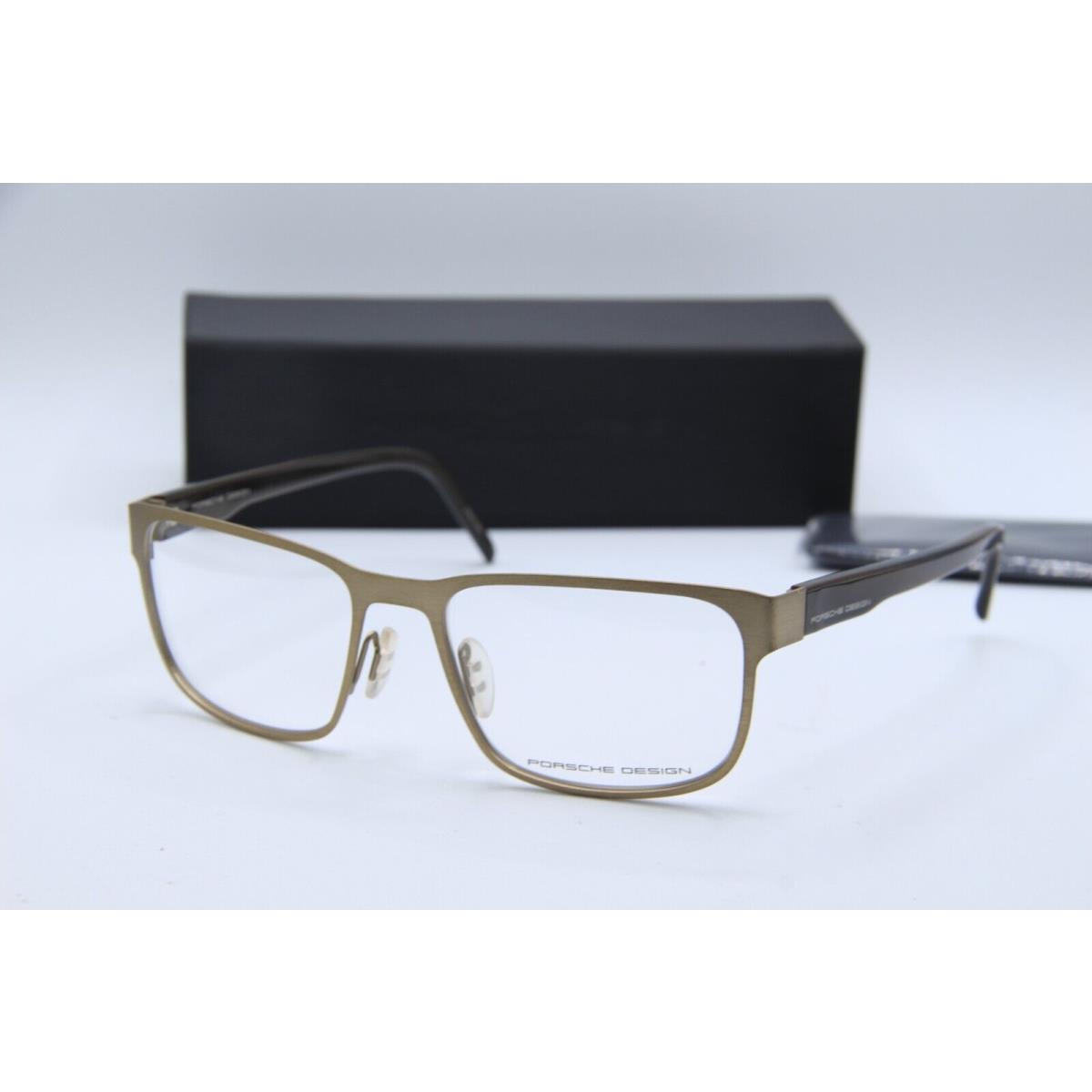 Porsche Design P`8291 D Gold Brown Horn Frame Eyeglasses 55-18