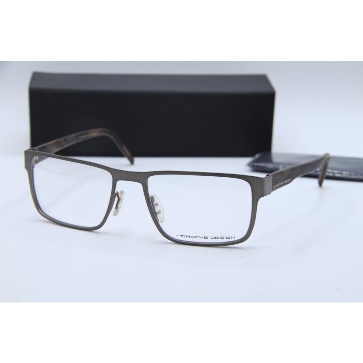 Porsche Design P`8292 B Gunmetal Brown Horn Frame Eyeglasses 54-18