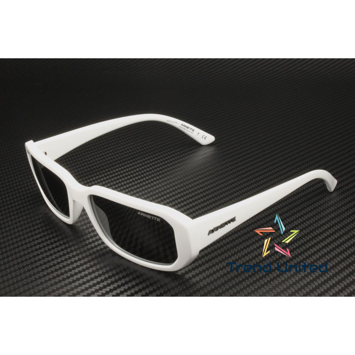 Arnette AN4265 262487 Rectangle Shiny White Dark Grey 55 mm Men`s Sunglasses