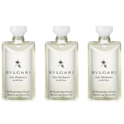 Bvlgari Au The Blanc White Tea Shampoo Shower Gel 2.5 oz Each - Set of 3