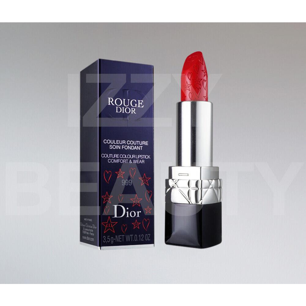 Dior Rouge Lipstick Valentines Edition 999 Satin Red