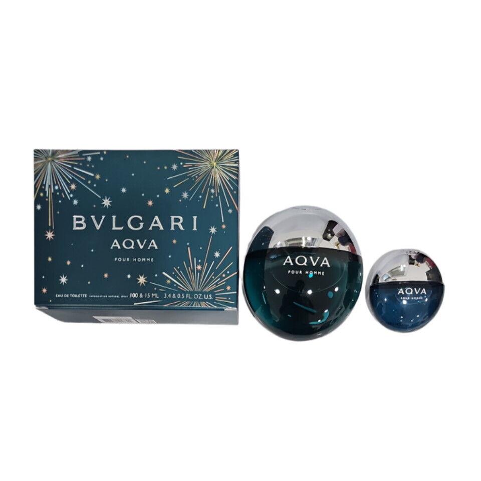 Bvlgari Aqva Pour Homme Edt Spray 2 Pc Gift Set 100 ml 15 ml