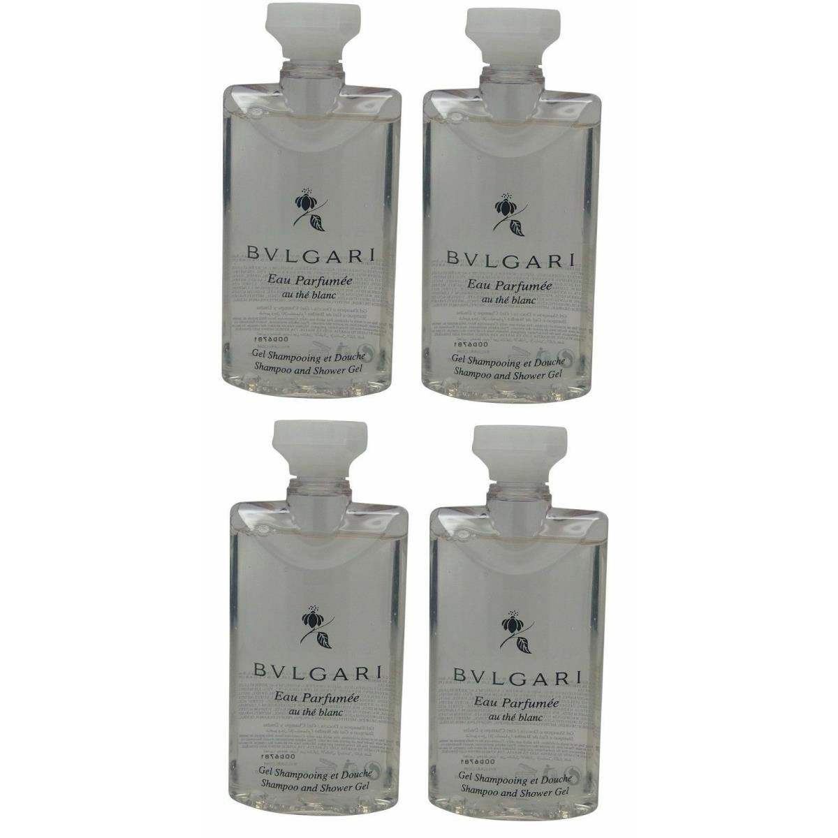 Bvlgari White Tea au The Blanc Shampoo Shower Gel Lot of 4 Each Total of 10oz