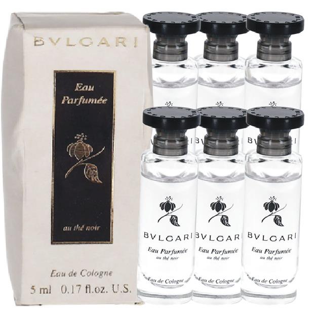 Eau Parfumee Au The Noir By Bvlgari For Women Combo:mini Edc 6x.17oz Bottles