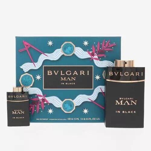 Bvlgari Man IN Black 2 PC Gift Set For Men - 3.4 OZ Edp + 0.5 OZ Edp