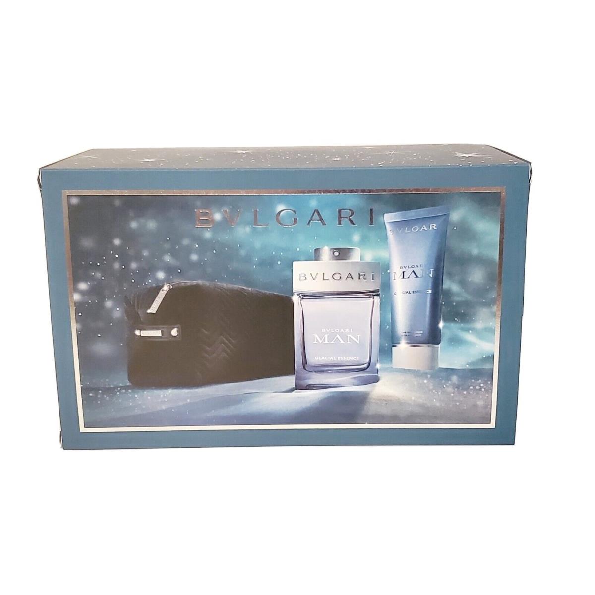 Bvlgari Man Glacial Essense 3PC Gift Set For Men