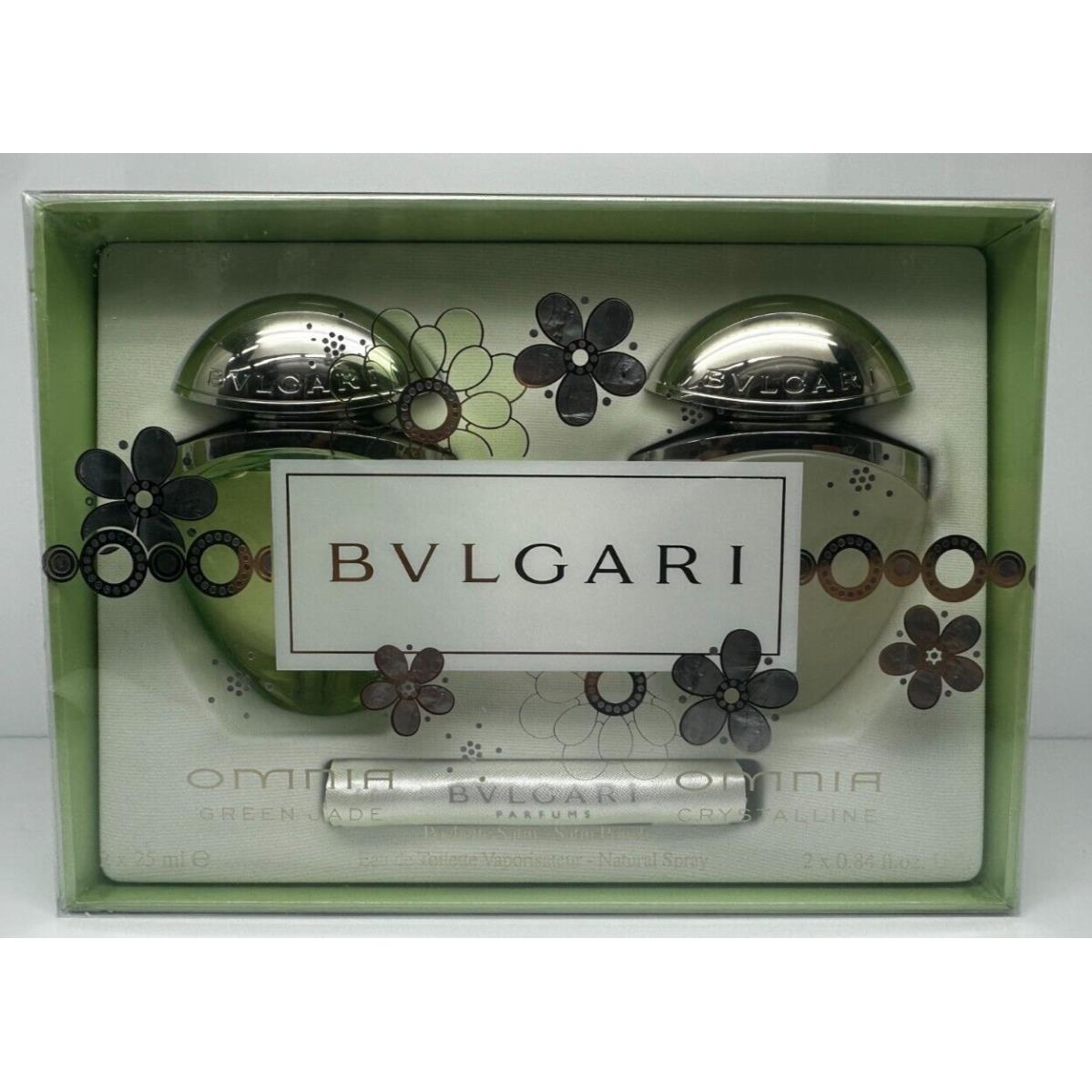 Bvlgari Omnia Green Jade 0.84 Oz + Omnia Crystalline 0.84 Oz For Women