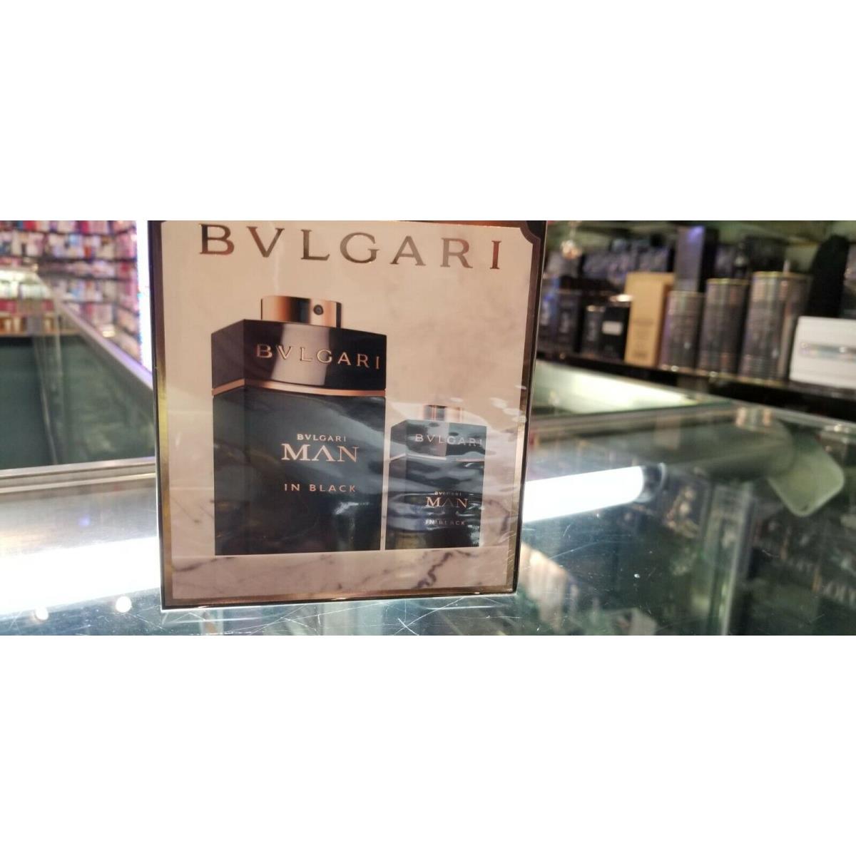 Bvlgari Man IN Black 2 Piece 0.6 3.4 oz 15 100 ml Edp with Mini Gift Set