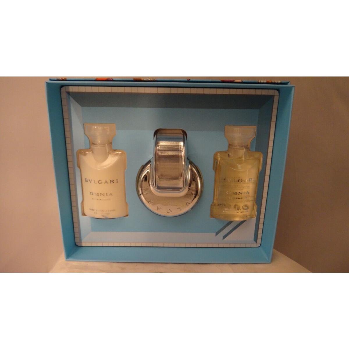 Bvlgari Omnia Crystalline 3PCS Gift Set 1.35 oz Eau de Toilette Spray