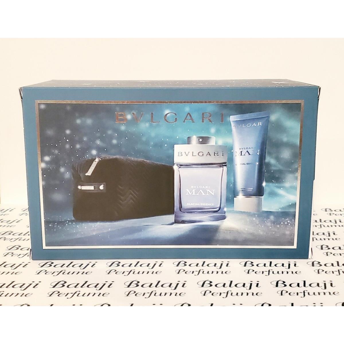 Bvlgari Man Glacial Essence Coffret: Eau De Parfum Spray + After 100ml/3.4oz