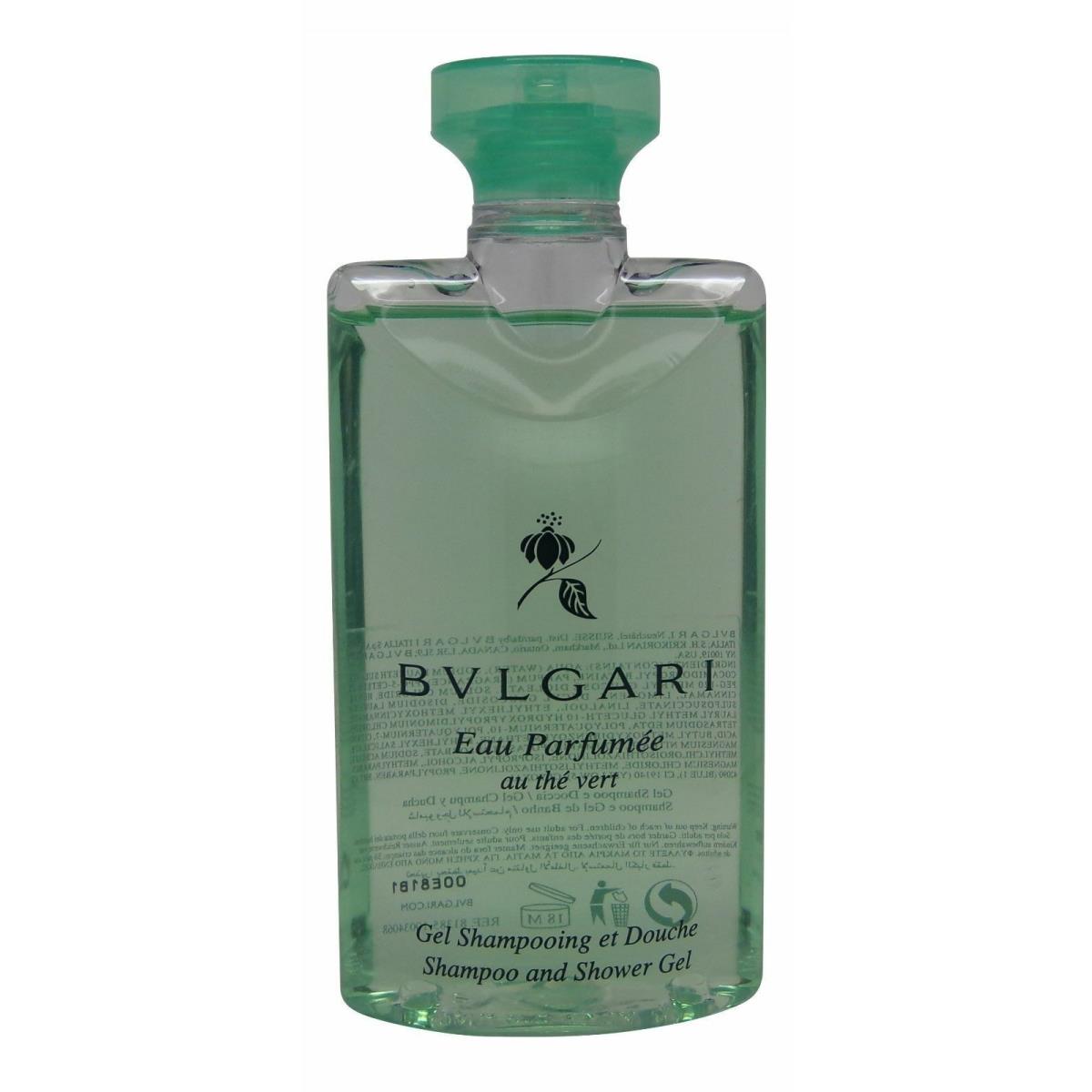 Bvlgari Green Tea Shampoo Shower Gel Lot of 6 Each 2.5oz Total of 15oz