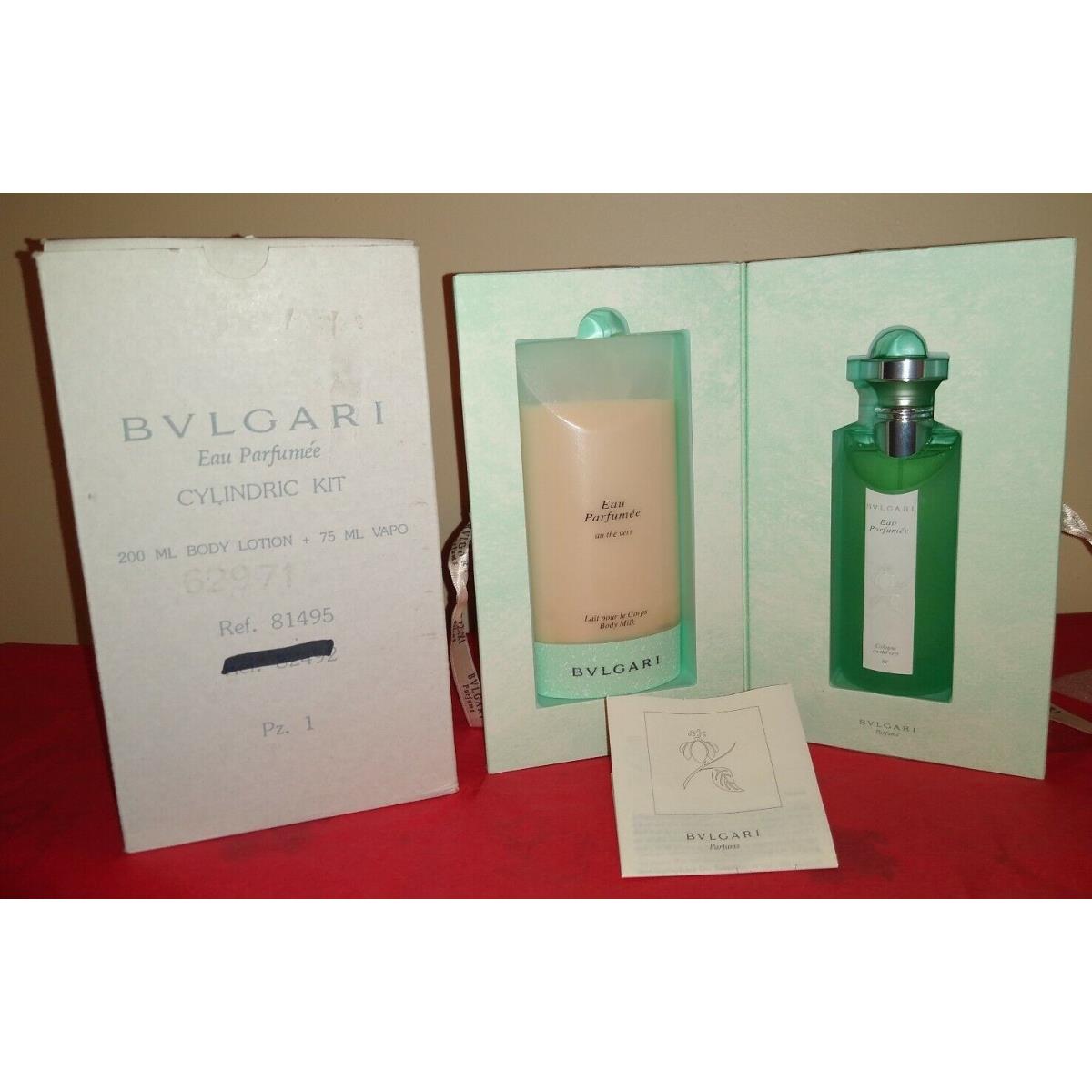 Bvlgari Eau Parfumee Cologne Au The Vert Body Milk Set. 200 ml 75 ml