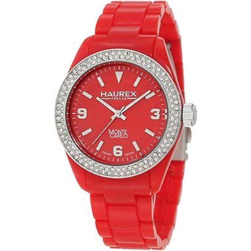 Haurex Italy Women`s PR360DR1 Monte Carlo Double Swarovski Crystal Bezel Watch