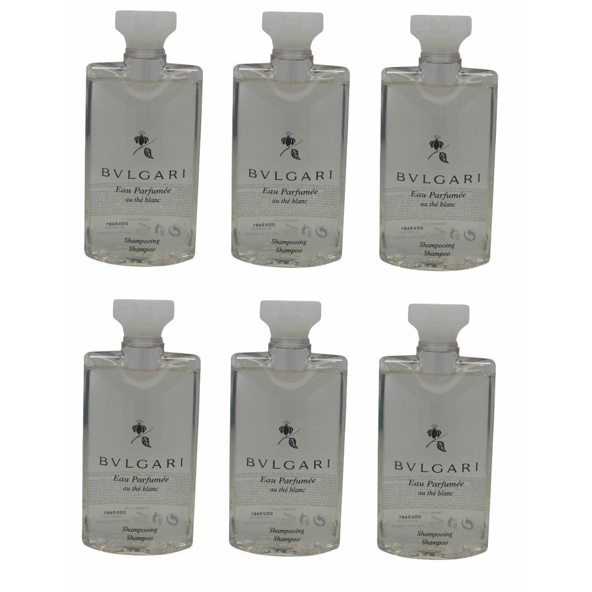 Bvlgari au The Blanc Shampoo Lot of 6 Each 2.5oz Total of 15oz