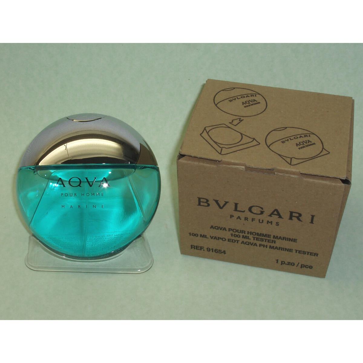 Bvlgari Aqva Pour Homme Marine Edt 3.4 OZ / 100 ML For Men IN Brown Box