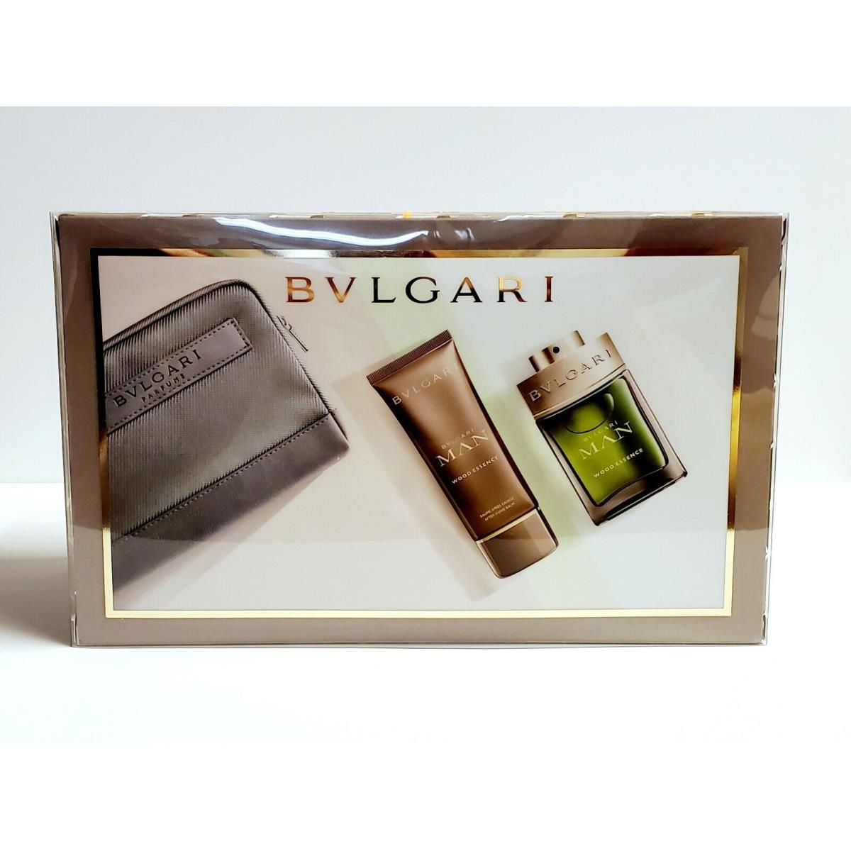 Bvlgari Man Wood Essence 3PC Gift Set 3.4OZ Edp Spray