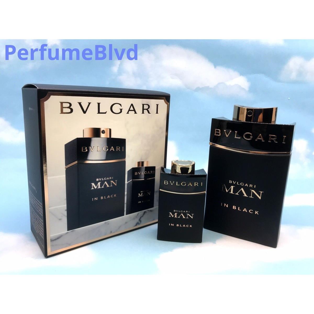 Bvlgari Man IN Black 2 Pcs Pack 3.4 0.5 Fl.oz 100 15 ML Eau DE Toilette