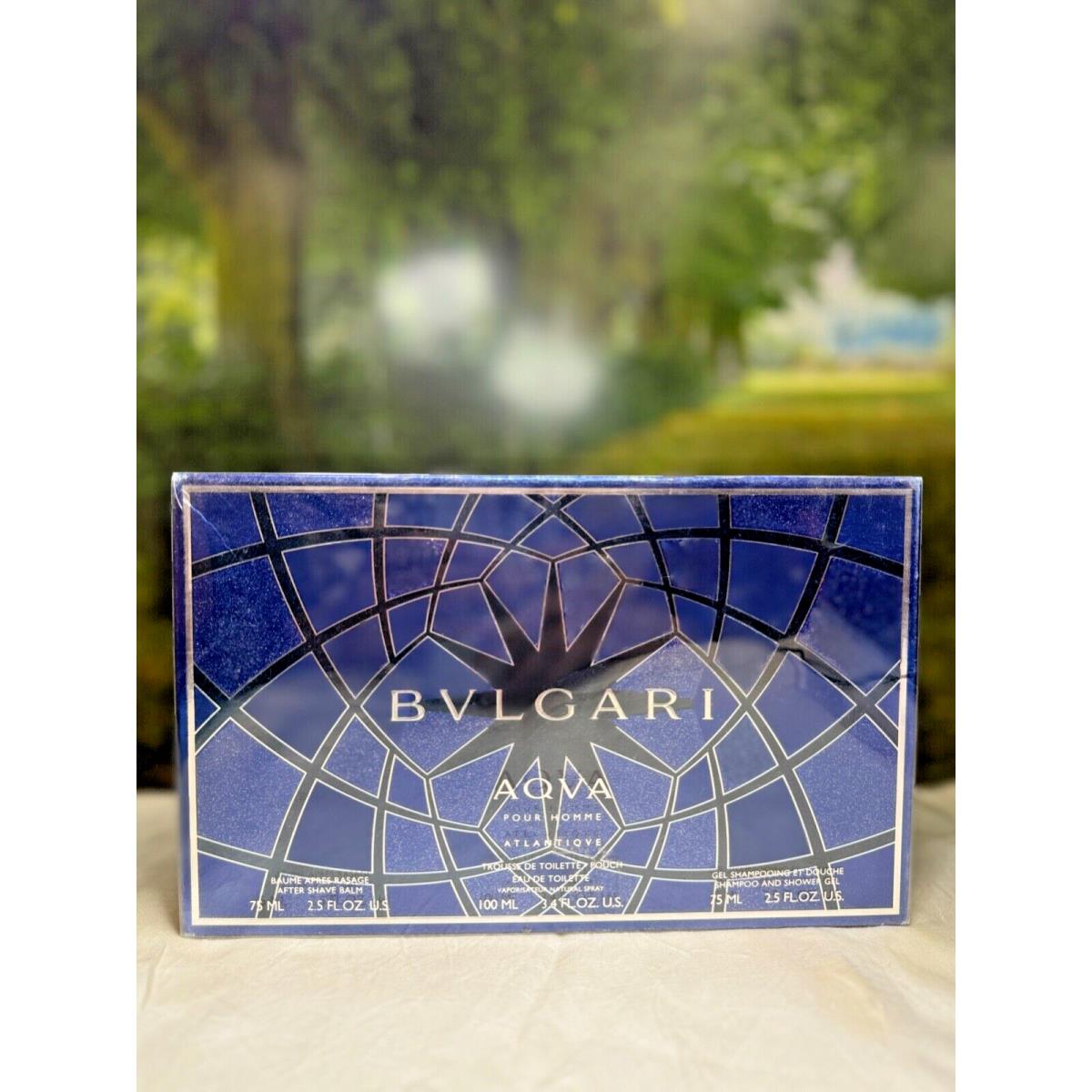 Aqva BY Bvlgari 75ML Aftershave Balm 100ML Edt Spray 75ML Shampoo Shower Gel