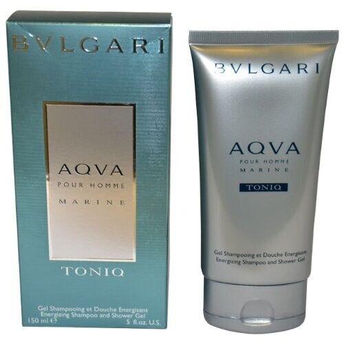 Bvlgari Aqva Marine Toniq For Men Energizing Shampoo Shower Gel 5 oz