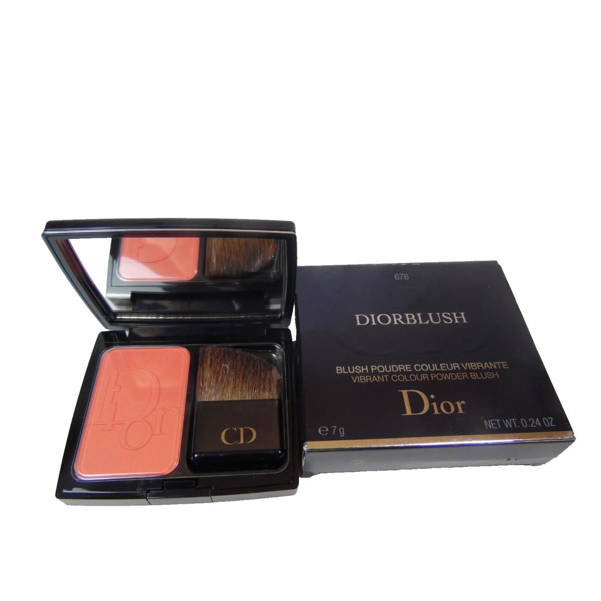 Christian Dior Vibrant Color Powder Blush 676 Coral Cruise 0.24 oz