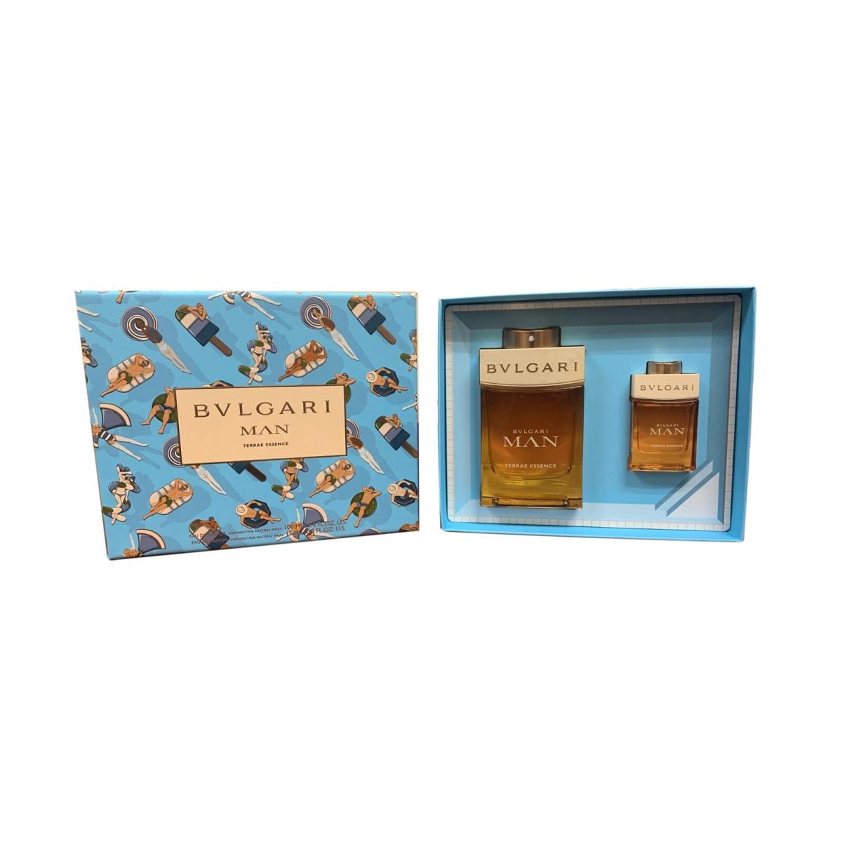 Bvlgari Man Terrae Essence 3.4 oz Edp Spray+ 0.5 Edp Mens Gift Set