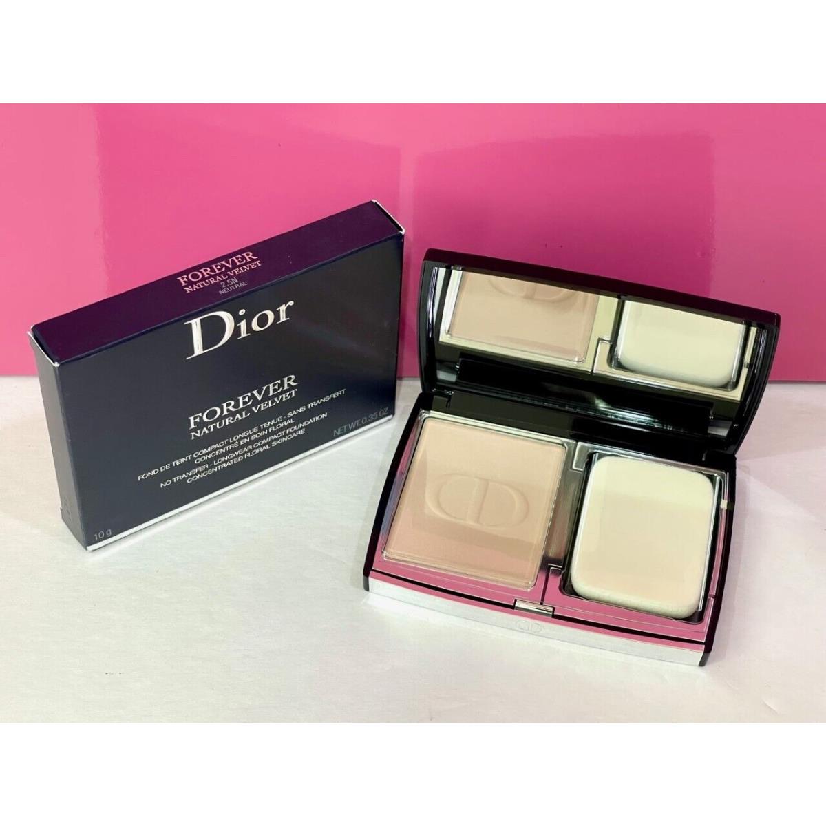 Dior Forever Natural Velvet Longwear Compact Foundation Boxed - 2.5N Neutral