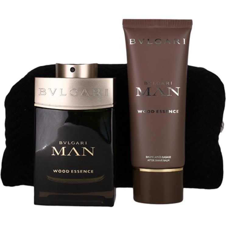 Bvlgari Man Wood Essence By Bvlgari For Men Set: Edp +asb +pouch 3.4oz+3.4oz