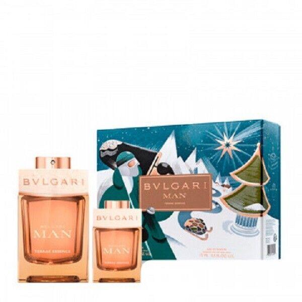 Bvlgari Man Terrae Essence 2 Pcs Gift Set 100ml 3.4.Oz Edp SP 15ml Edp SP