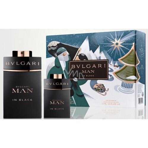 Bvlgari Man In Black 2 Pcs 100ml 3.4 .oz Edp SP 15ml Edp SP Gift Set For Men