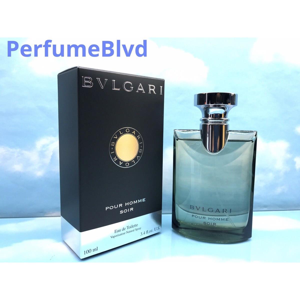 Bvlgari Pour Homme Soir 3.4 Fl.oz 100 ML Eau DE Toilette Spray