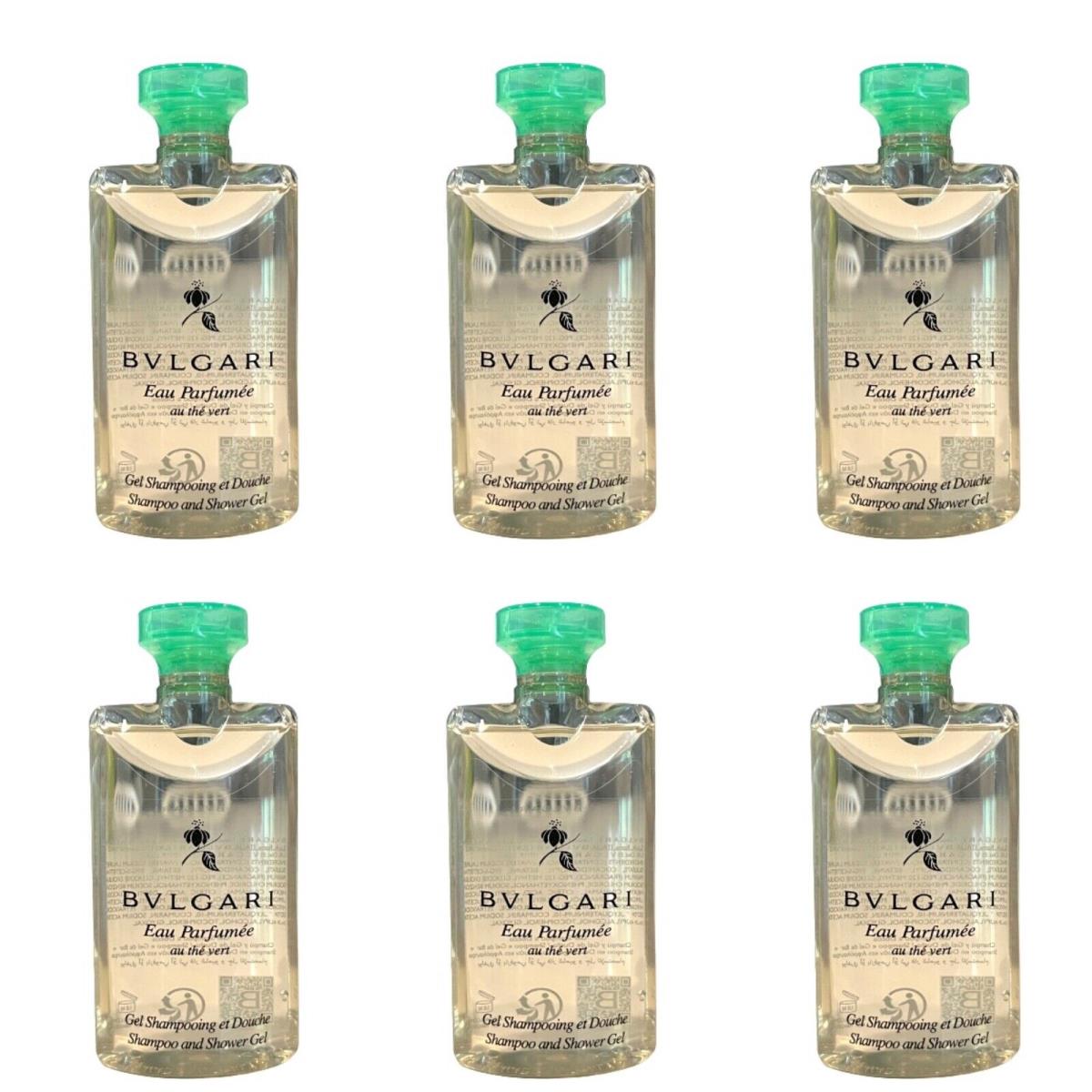 Bvlgari Eau Parfum e Au The Vert Shower Gel 75ml Set of 6