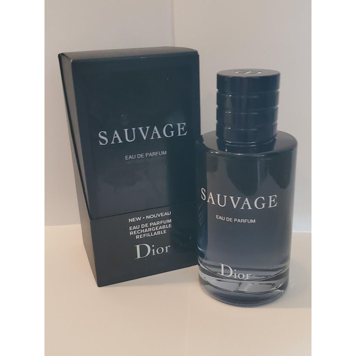 Dior Sauvage Christian Dior 3.4oz Edp Refillable Spray Open Imperfect Box