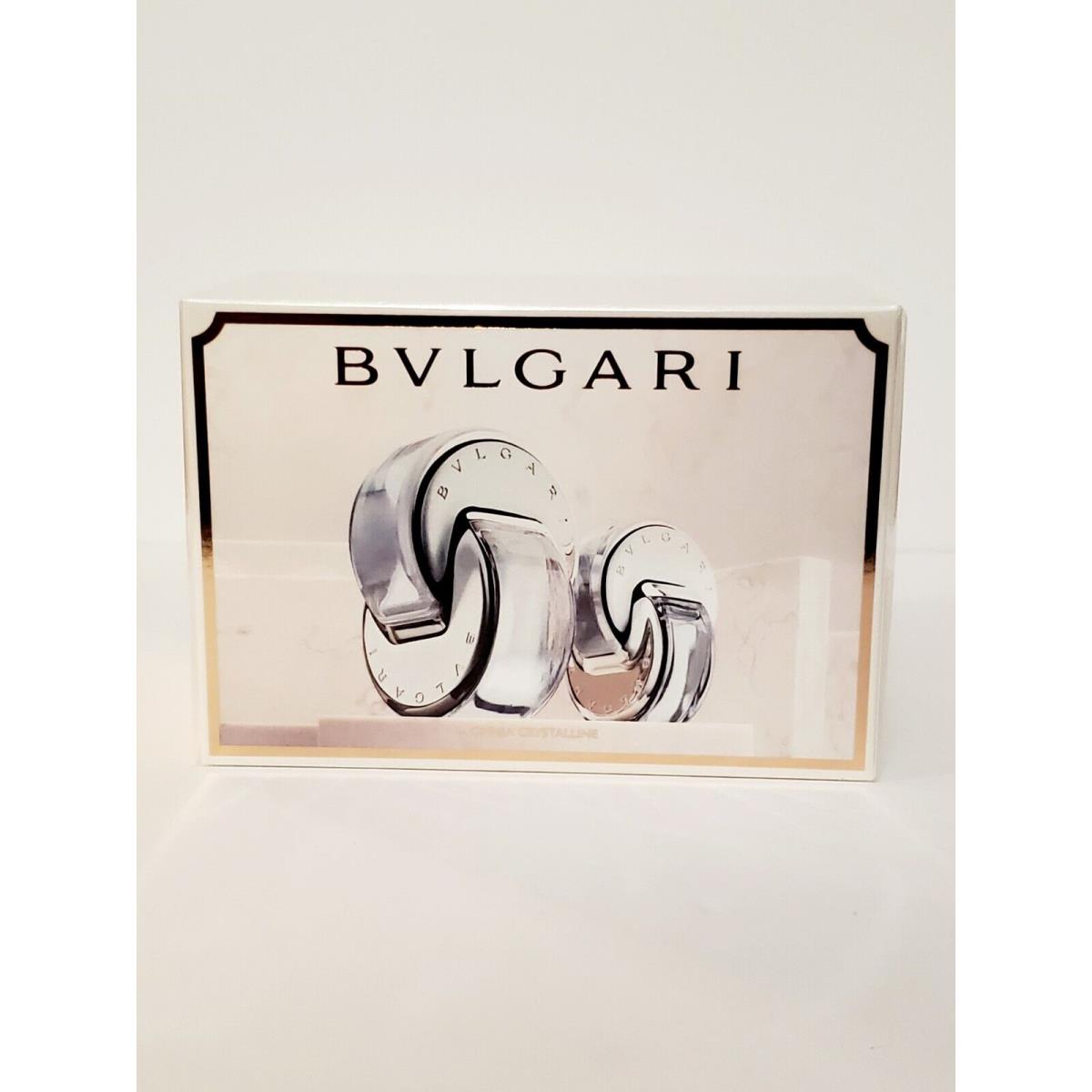 Bvlgari Omnia Crystalline 2 Piece Gift Set For Women with 2.2 Oz Edt Spray + 0.5