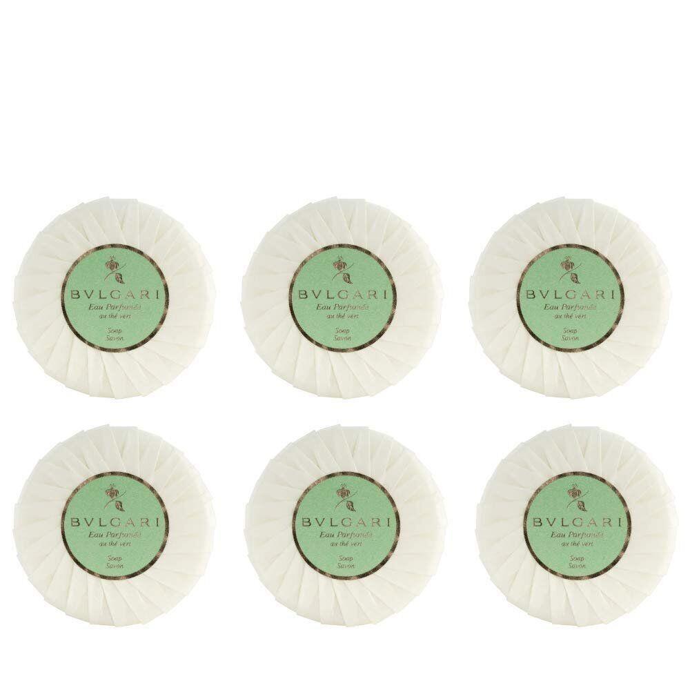 Bvlgari Au The Vert Green Tea 50 Gram Soaps - Set of 6