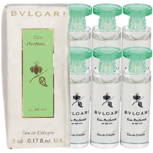 Eau Parfumee Au The Vert By Bvlgari For Women Combo : Mini Edc 6x.17oz Bottles