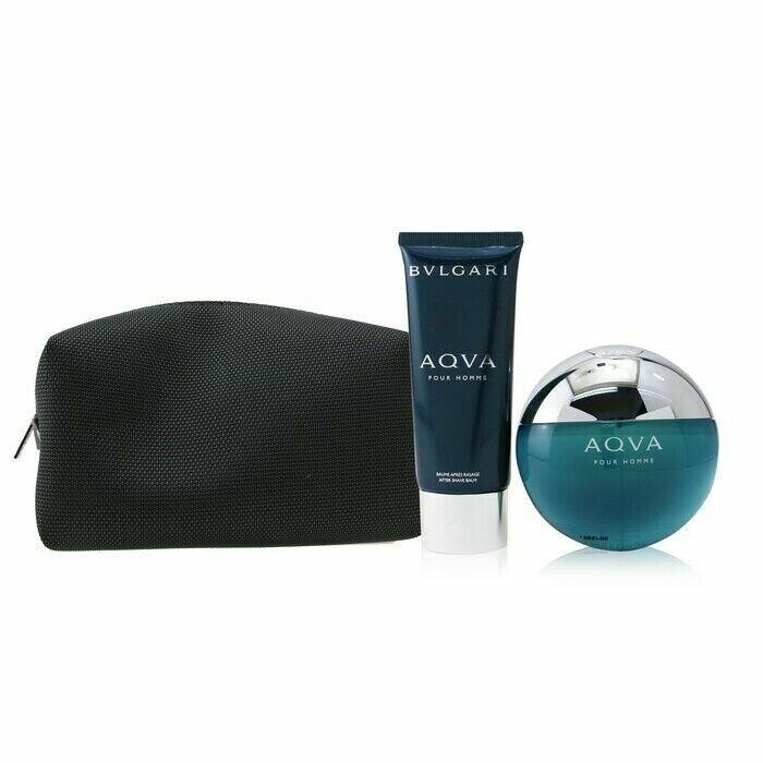 Bvlgari Aqva Pour Homme Coffret: Edt Spray 100ml/3.4oz + After Shave Balm Men`s