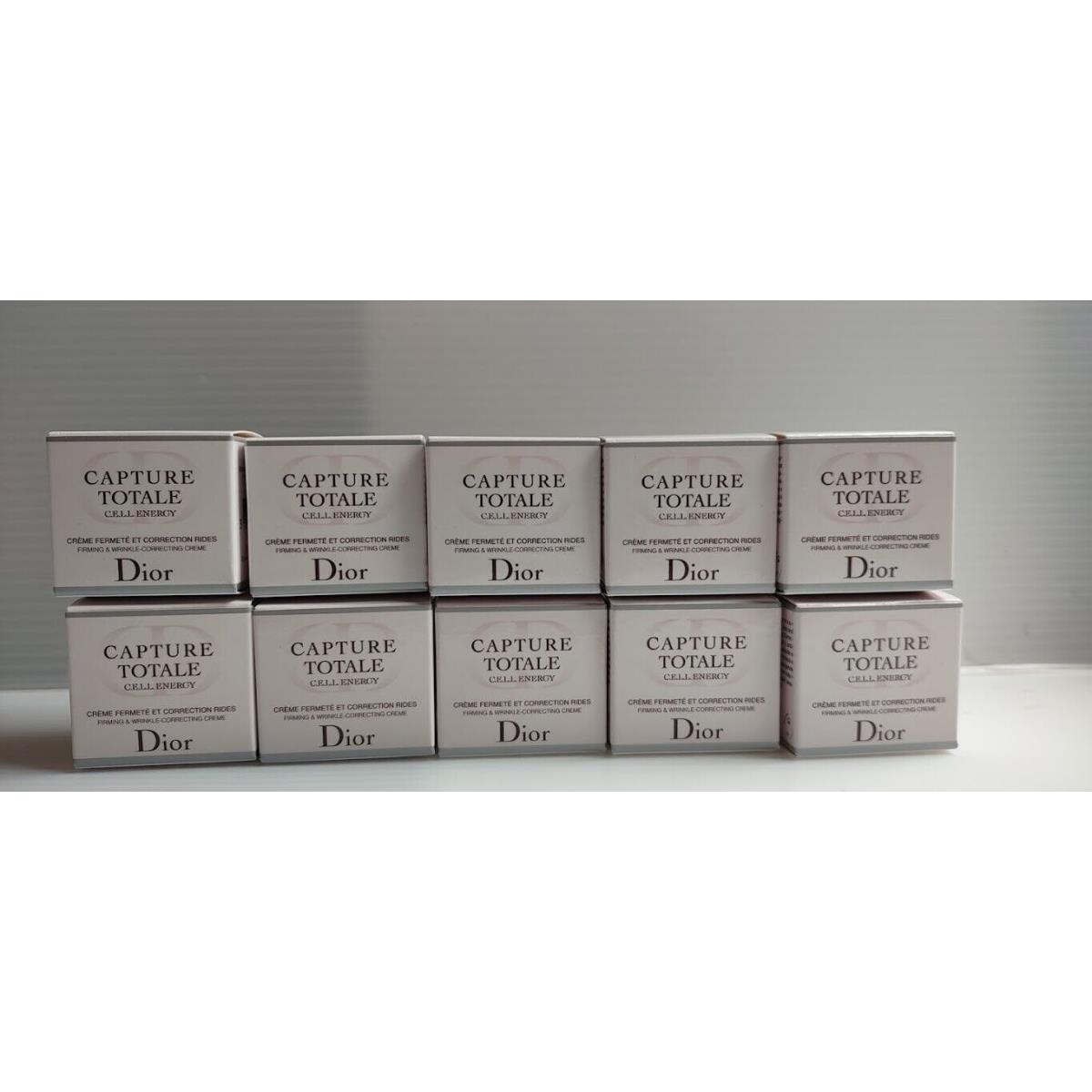 Lot Of 10 Dior Capture Totale Cell Energy Cremes Firms Corrects 5mL / .17oz Each