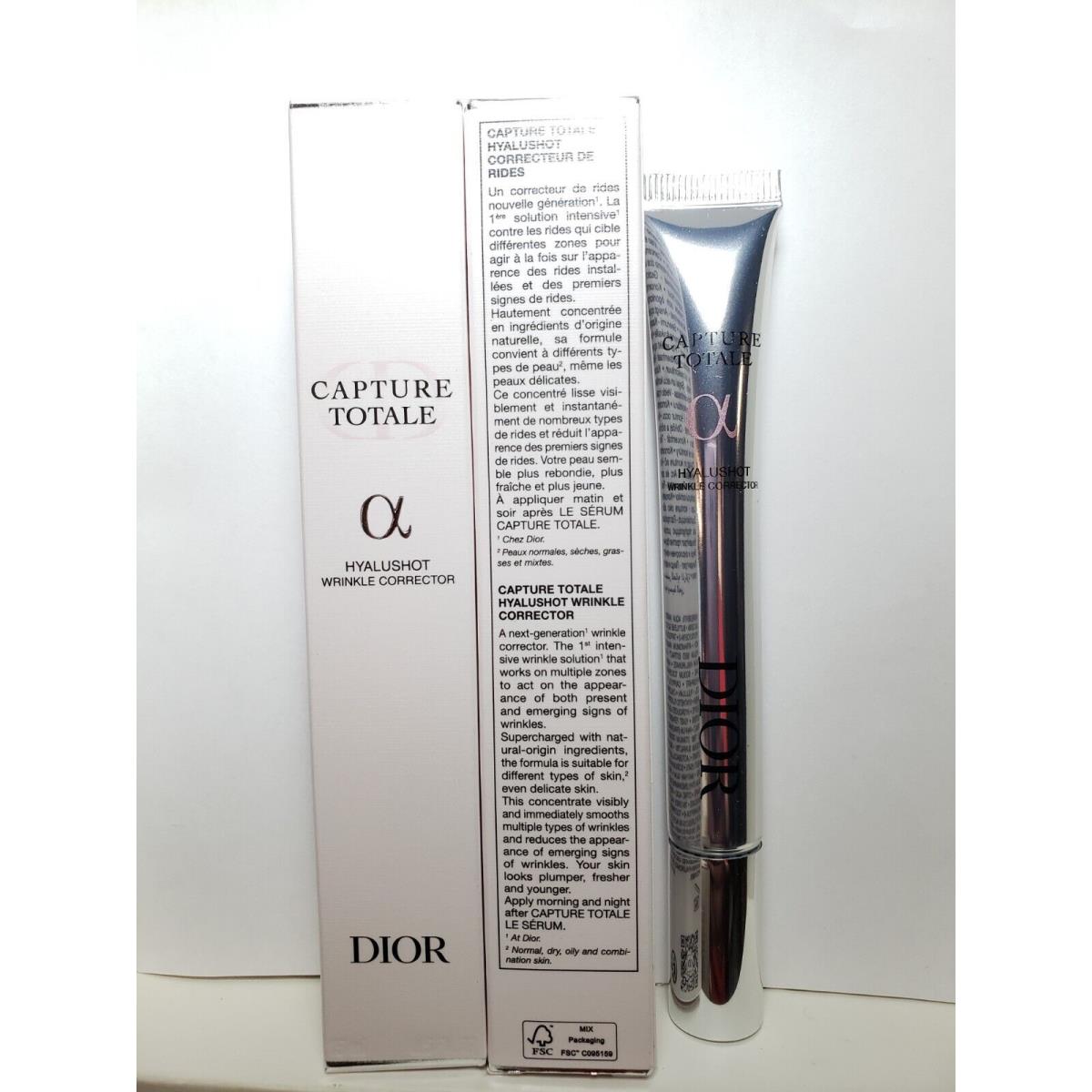 Dior Capture Totale Hyalushot Wrinkle Corrector with Hyaluronic Acid 0.5 oz