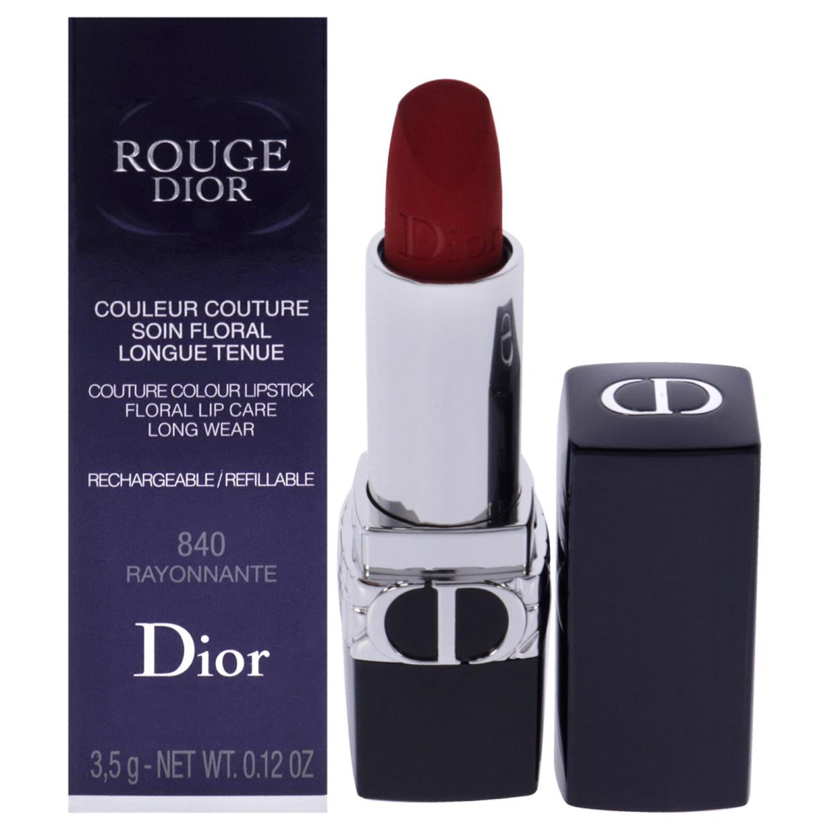 Rouge Dior Velvet Lipstick - 840 Rayonnante by Christian Dior - 0.12 oz Lipstick