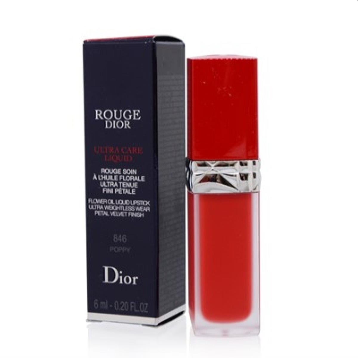 Ch.dior Rouge Dior Ultra Care Liquid 846 Poppy 0.20 Oz C010400846