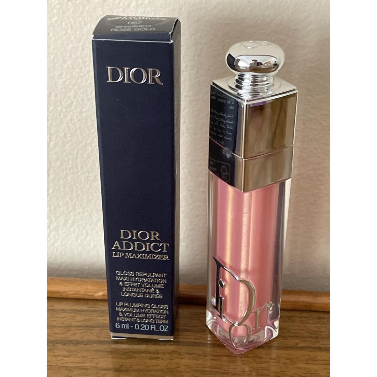 Dior Addict Lip Maximizer Hyaluronic Lip Plumper Gloss 067 Shimmer Rose Gold