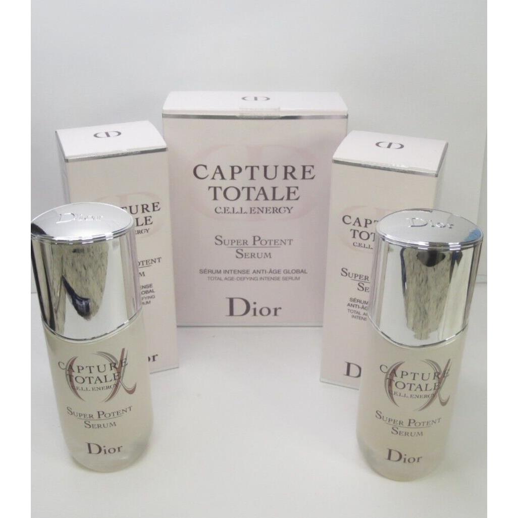 Christian Dior Capture Totale C.e.l.l. Energy Super Potent Serum 2 x 1 OZ Boxed