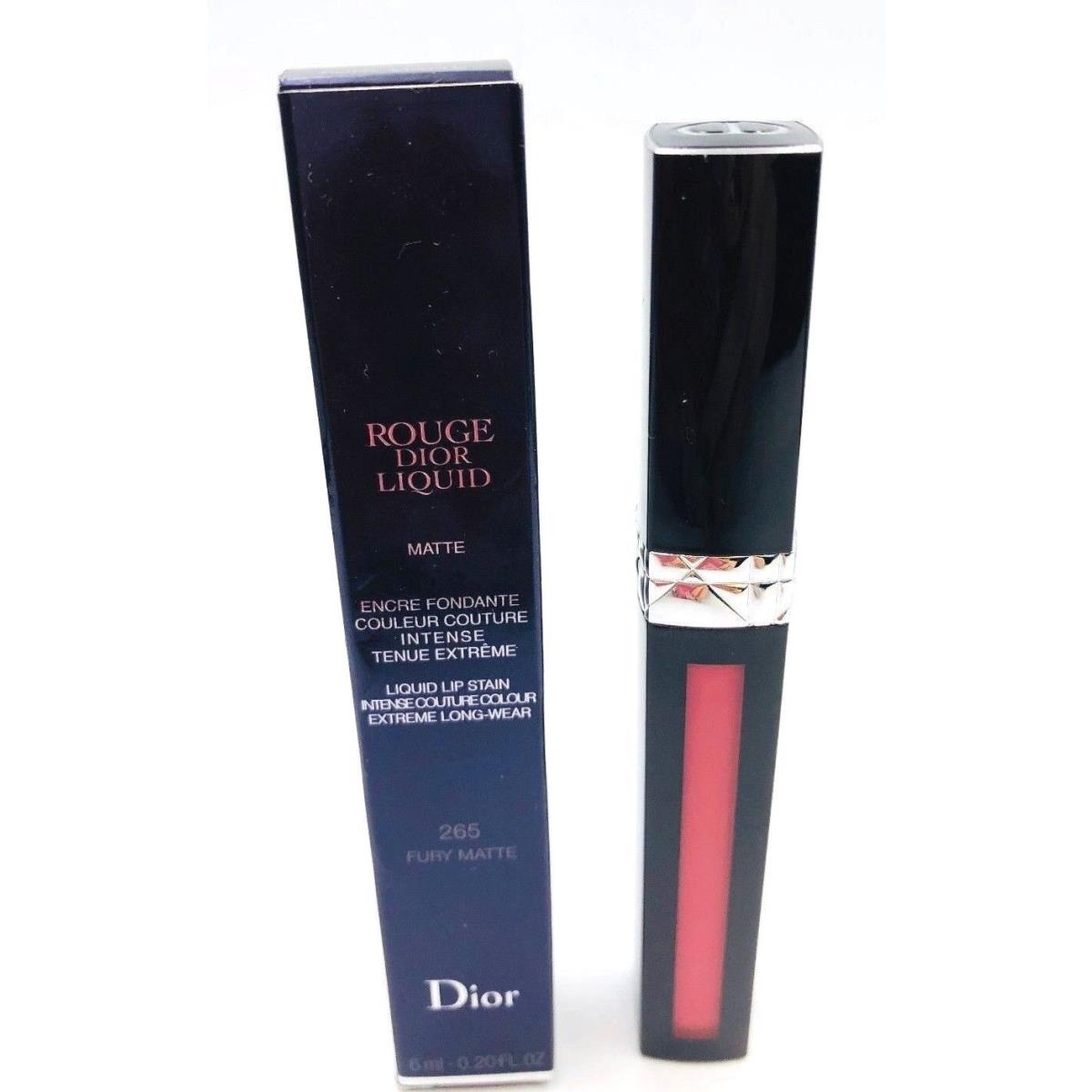 Dior Rouge Dior Liquid Metal Liquid Lip Stain 265 Fury Matte .20oz