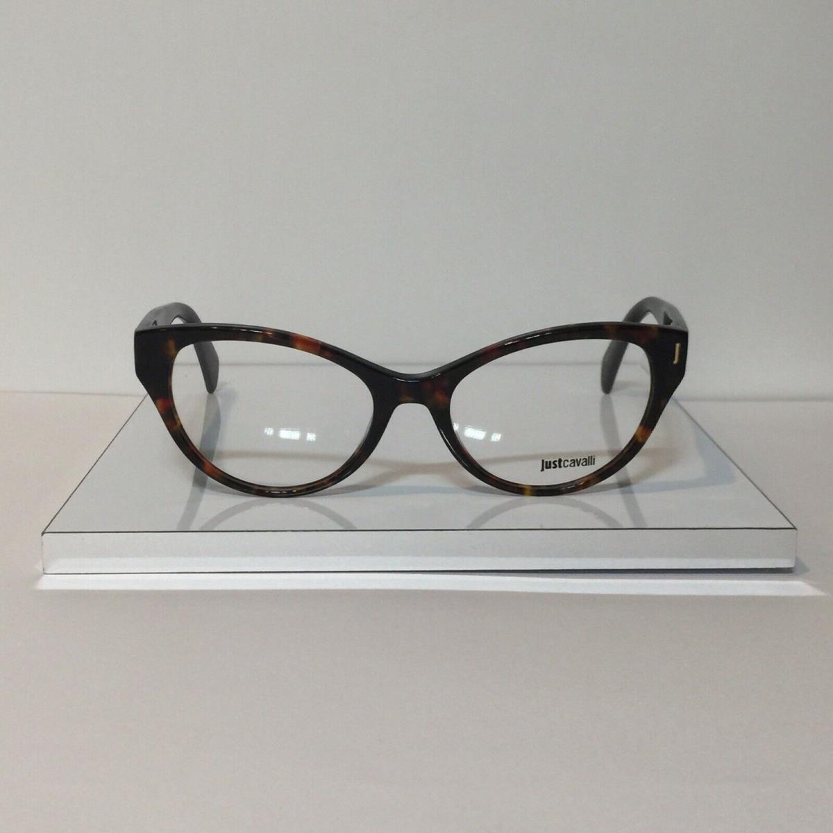 Just Cavalli JC0747 053 Blonde Havana Cateye Plastic Eyeglasses 53mm