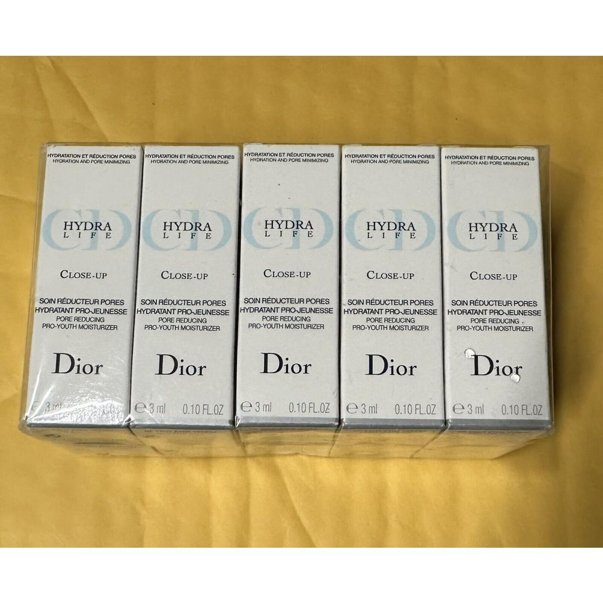 10pc Christian Dior Hydra Life Close-up Pore Reducing Pro-youth Moisturizer 3ml