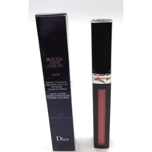 Dior Rouge Dior Liquid Metal Liquid Lip Stain 362 Implulsive Matte .20oz