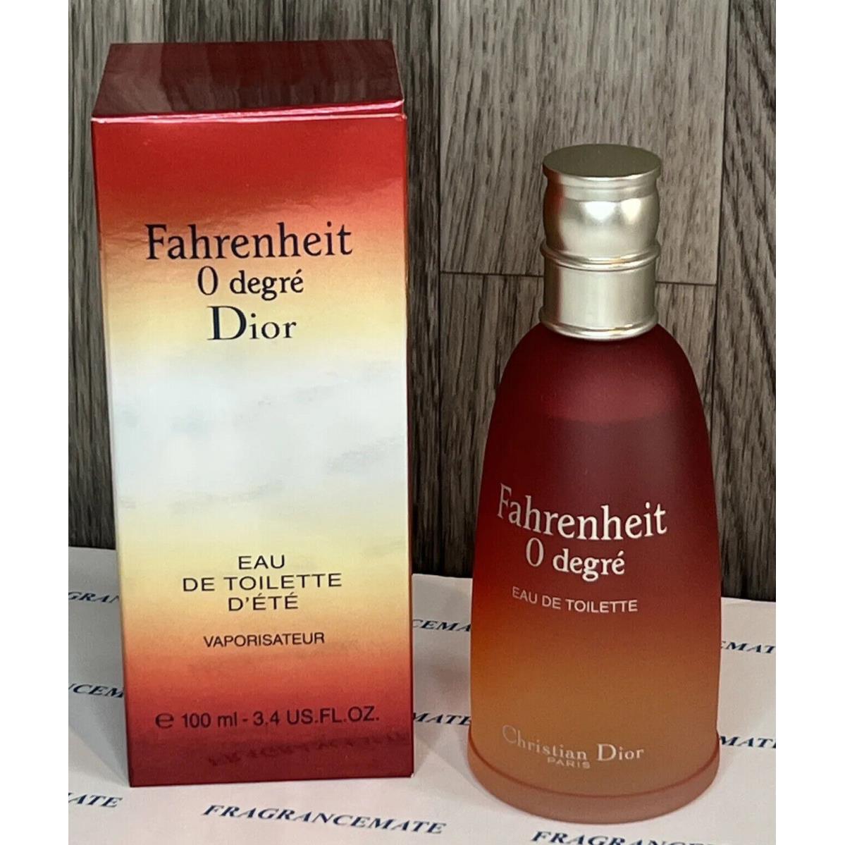 Fahrenheit 0 Zero By Christian Dior Men Cologne Edt Spray 3.4 oz / 100 ml Niob