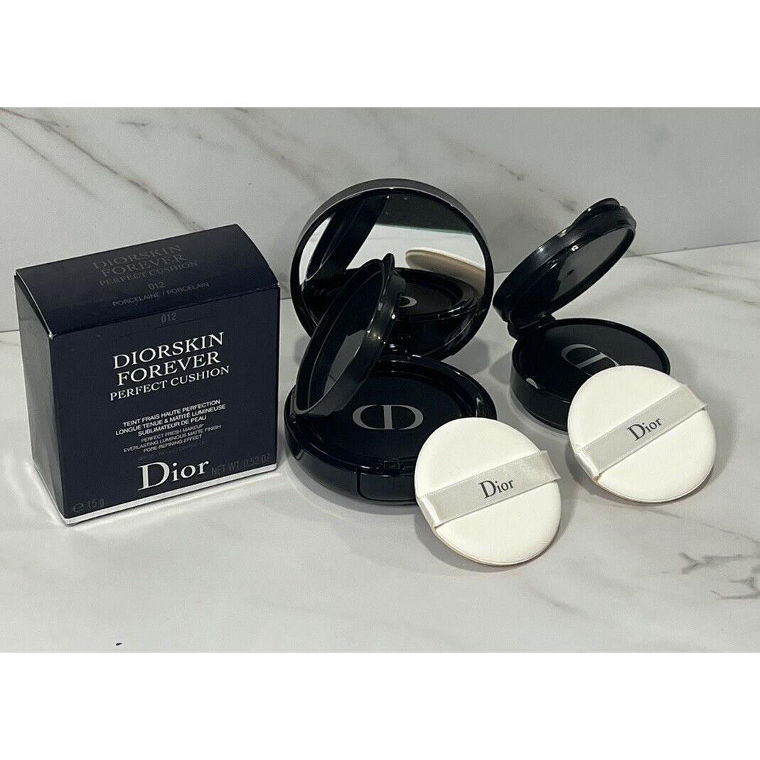 Dior Diorskin Forever Perfect Cushion Makeup Matte SPF35 012 Porcelain + Refill