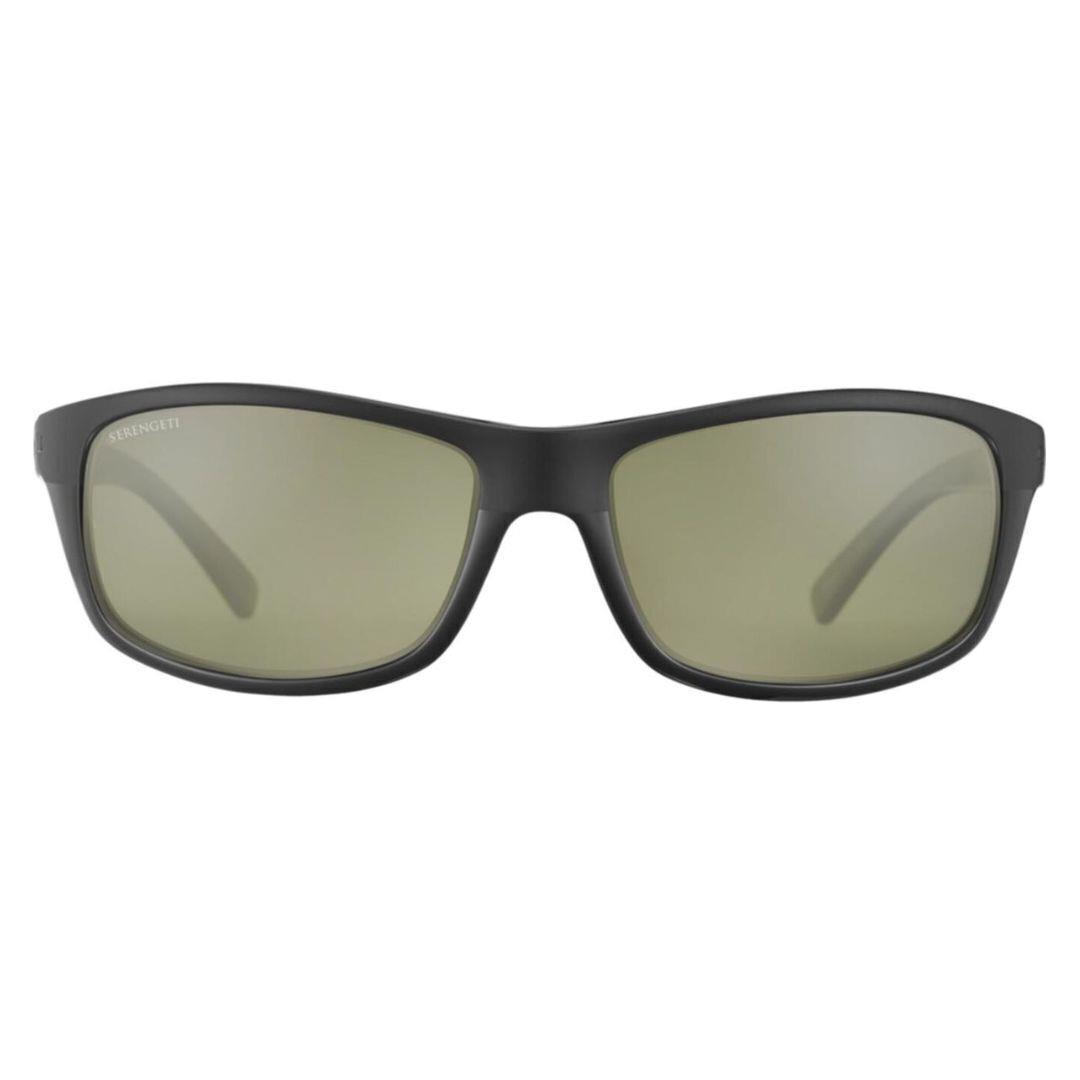 Serengeti Bormio Matte Black Shiny Black Oval Sunglasses